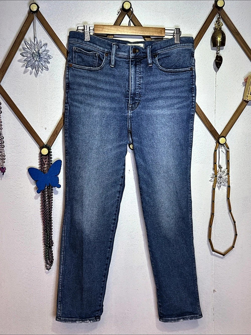 Madewell High-Rise Stovepipe Jeans Blue Waist 30